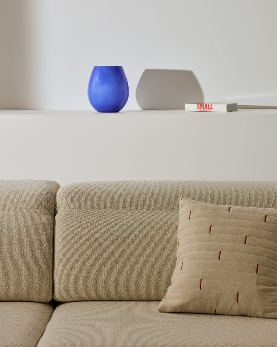 Kelse blue glass vase, 21 cm