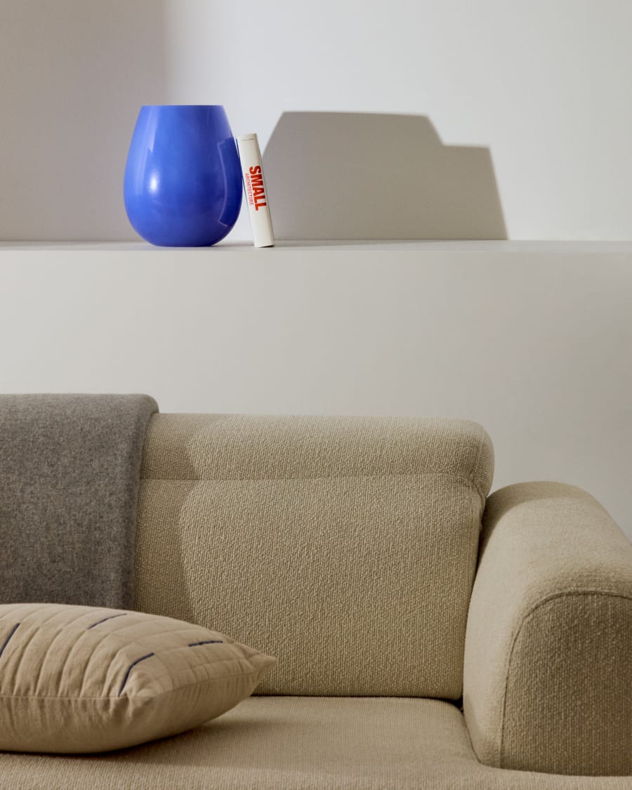 Kelse blue glass vase, 26 cm