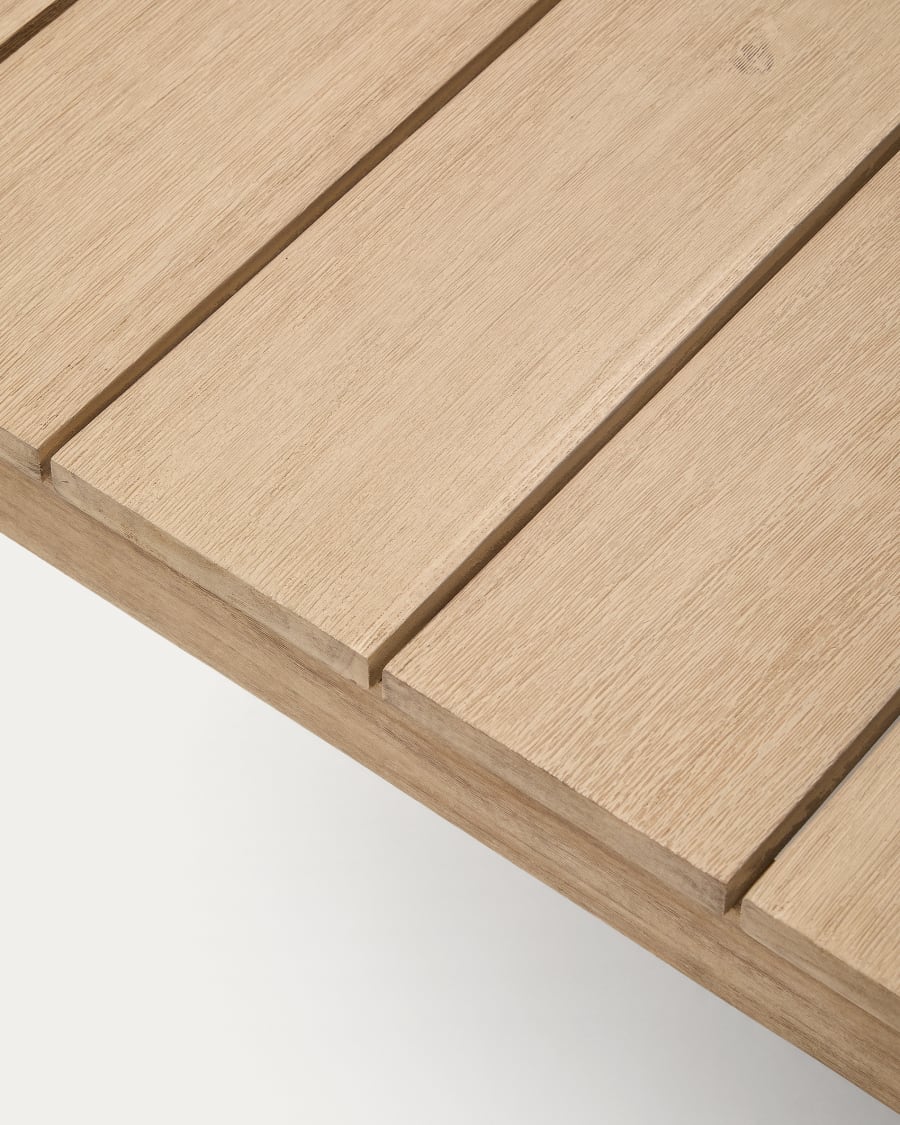 Ambra coffee table in solid acacia wood with light finish 82.5 x 140cm FSC 100%