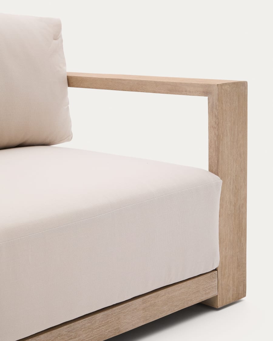 Ambra 3-seater sofa in solid acacia wood with light finish 249cm FSC 100%