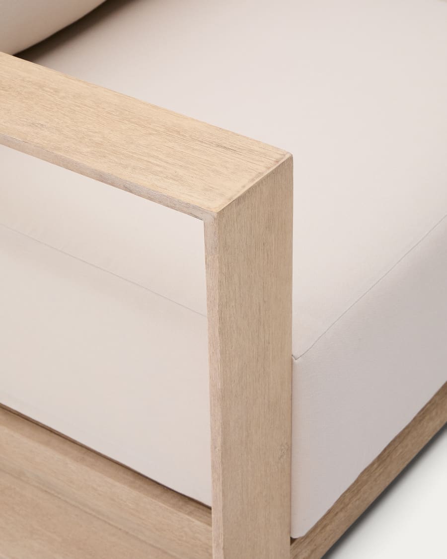 Ambra 2-seater sofa in solid acacia wood with light finish 174cm FSC 100%