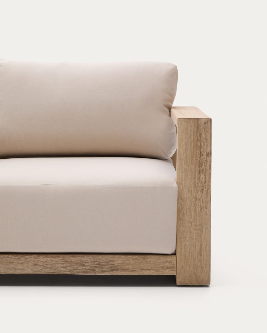 Ambra 2-seater sofa in solid acacia wood with light finish 174cm FSC 100%