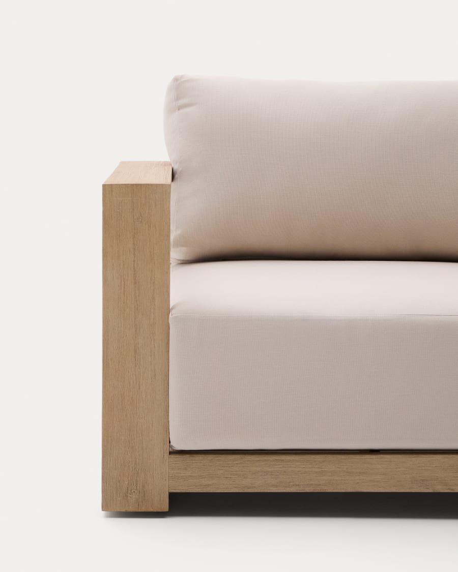 Ambra armchair in solid acacia wood with light finish FSC 100%