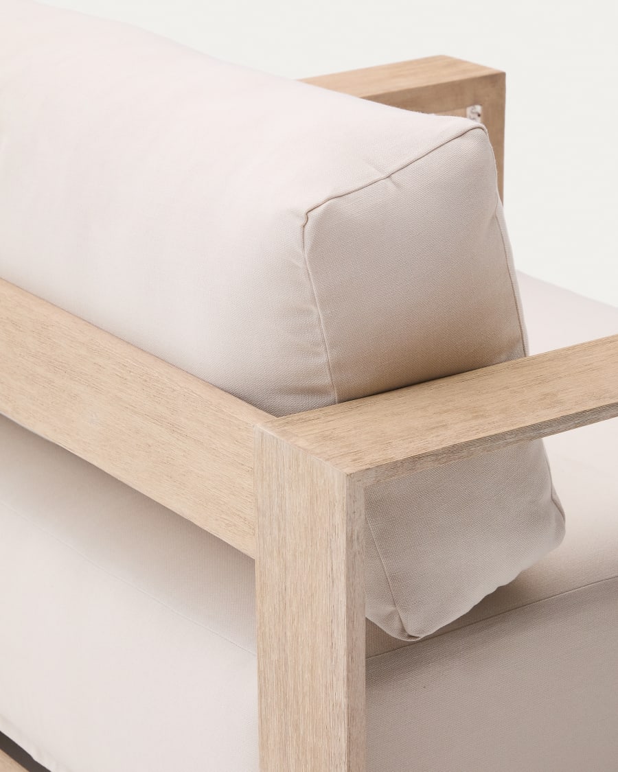 Ambra armchair in solid acacia wood with light finish FSC 100%