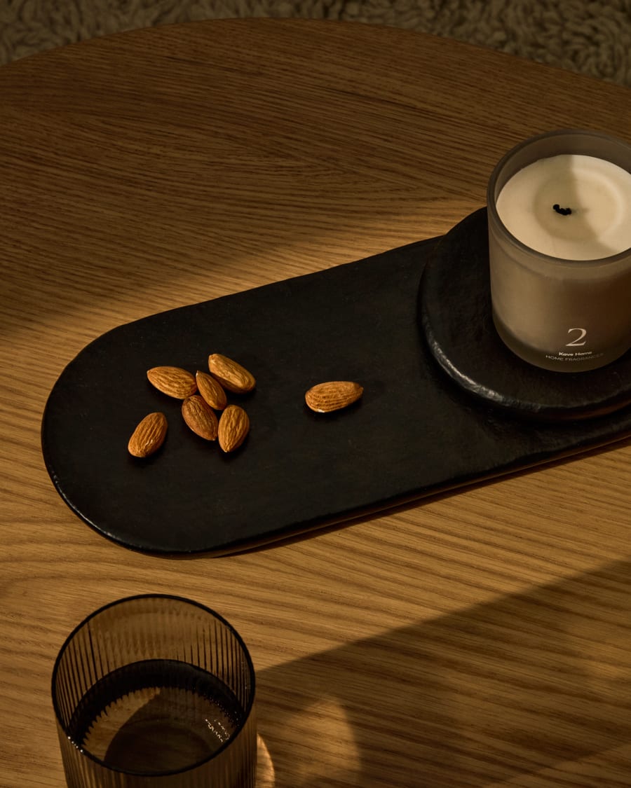 Mabic set of 2 black aluminium trays
