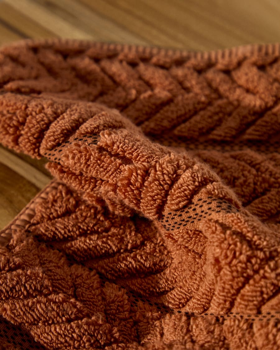 Handtuch Rune 100% Baumwolle Jacquard terracotta 50 x 90 cm