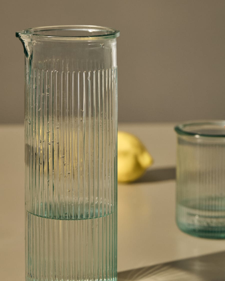 Milma transparent recycled glass jug