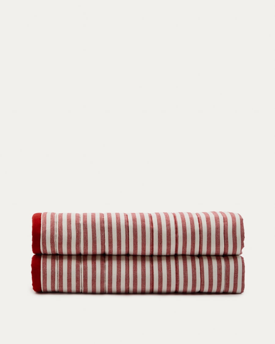 Sini red bedspread made of 100% organic cotton for 90 cm beds