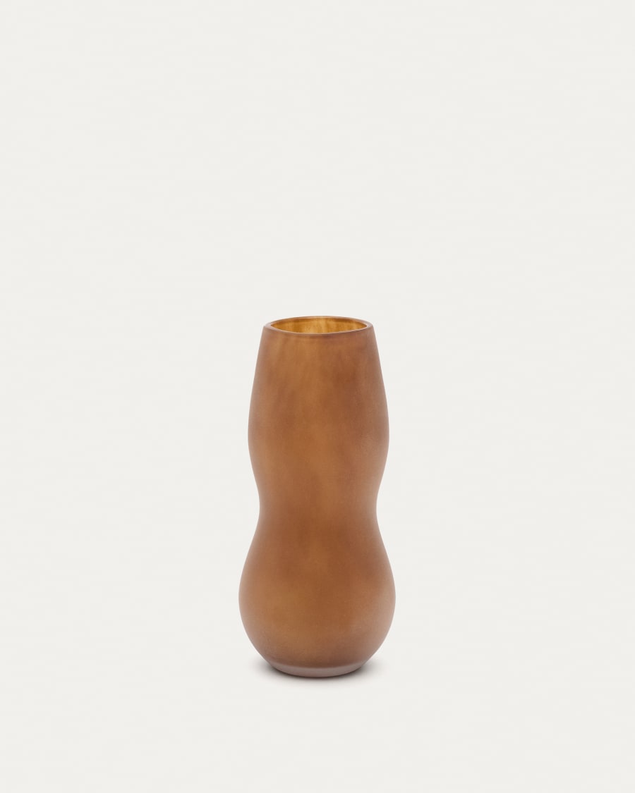 Crila light brown glass vase, 32 cm