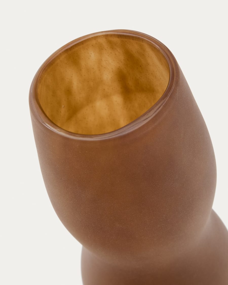 Crila light brown glass vase, 32 cm
