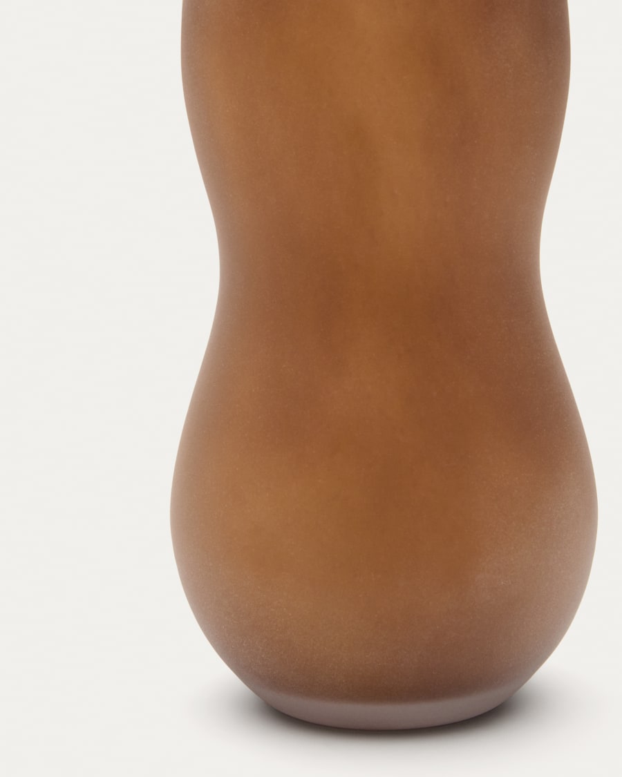 Crila light brown glass vase, 32 cm