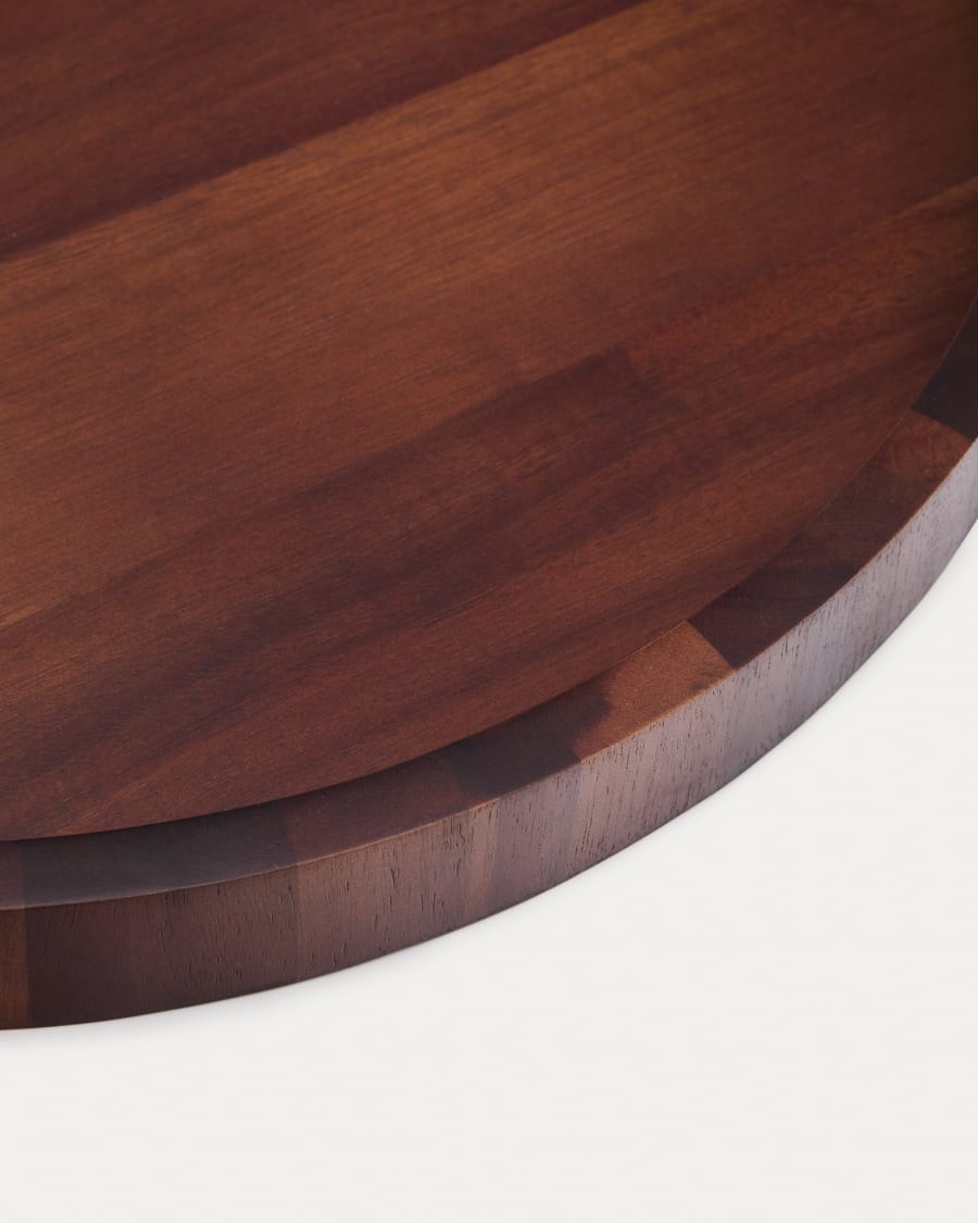 Zoa tray made of acacia wood in a dark finish FSC 100% Ø50 cm