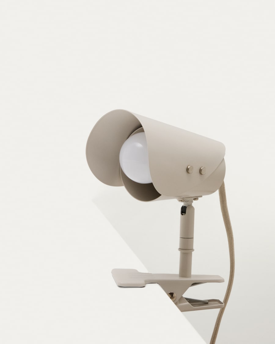 Kleine Klemmlampe Jula aus grauem Metall