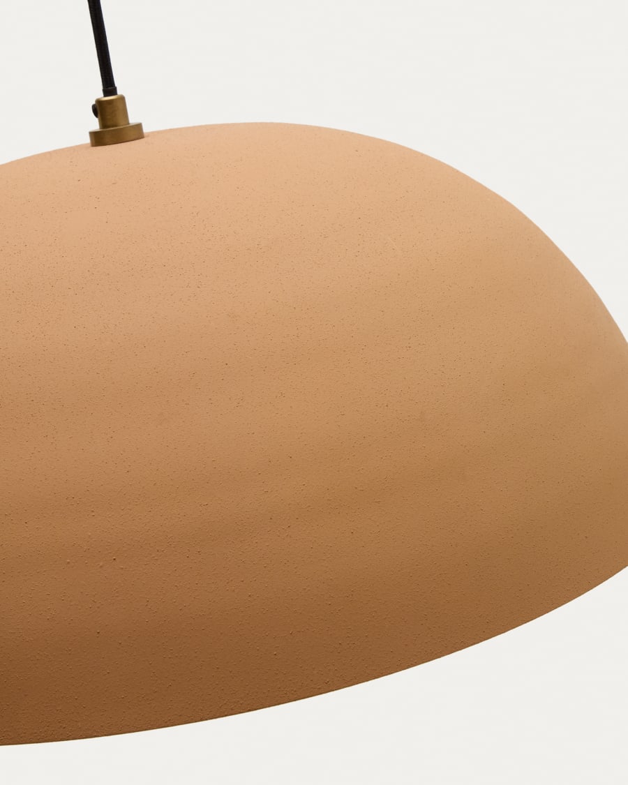Nibla ceiling lamp in terracotta-effect metal Ø46cm