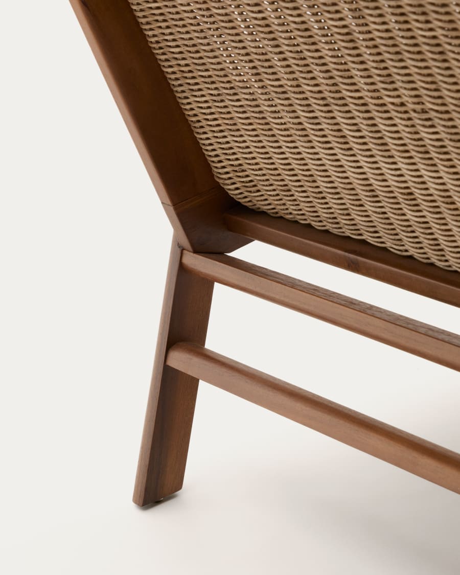 Itani armchair in FSC 100% solid acacia wood and synthetic rattan