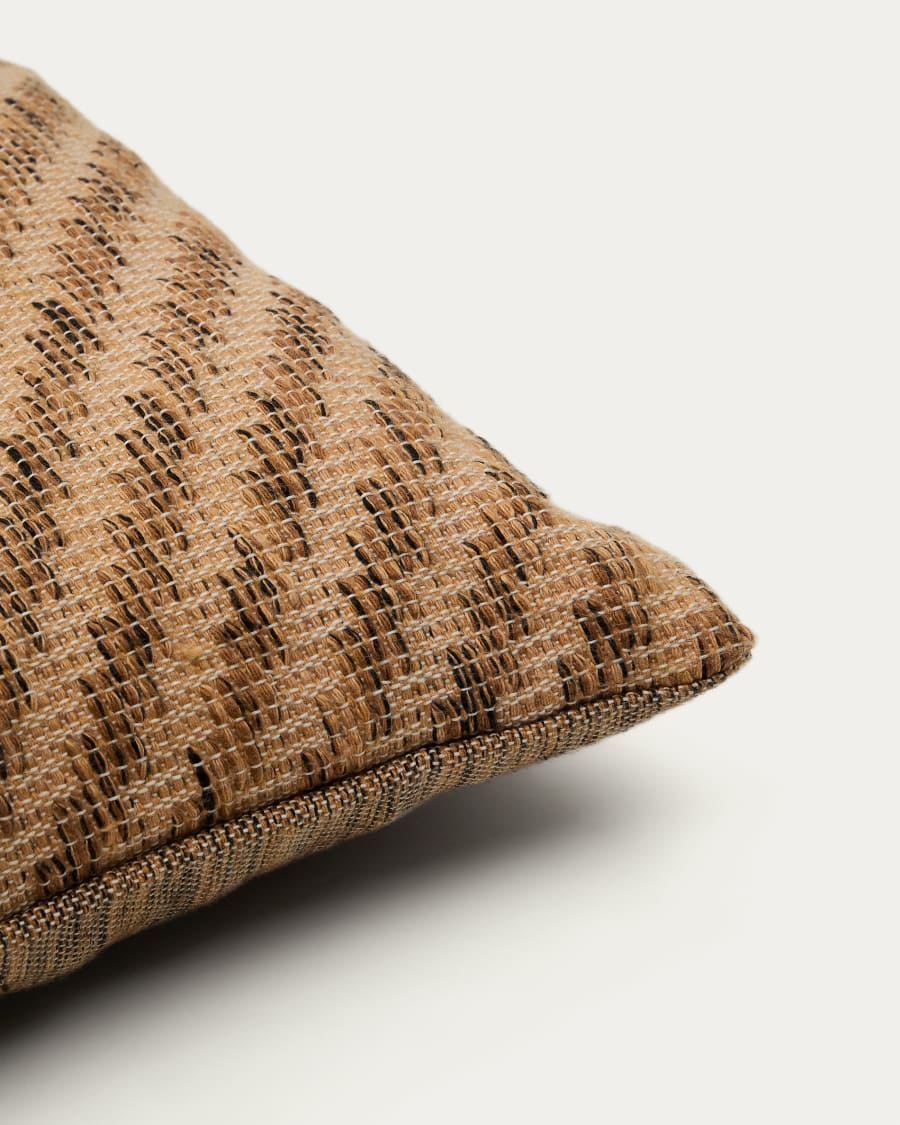 Cushion cover Brenel 100% PET with beige stripes 50 x 50 cm