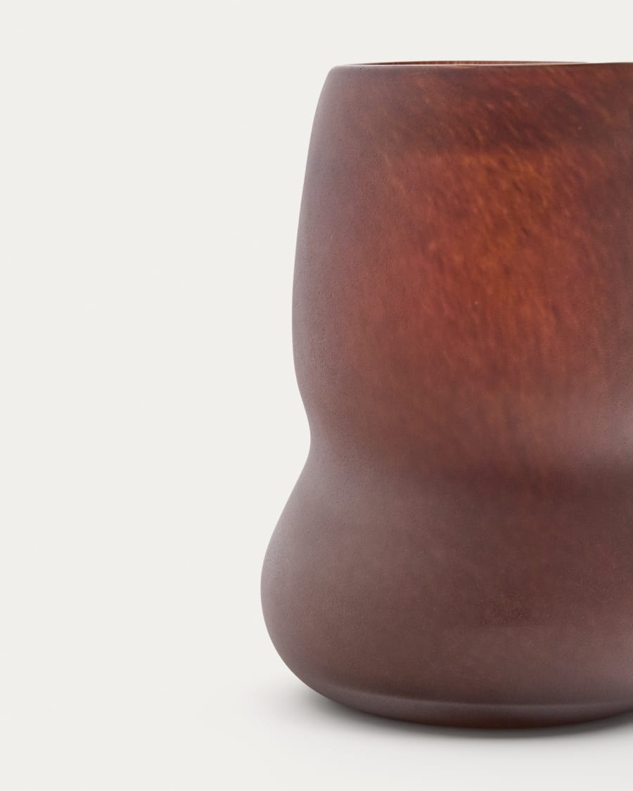 Crila brown glass vase, 20 cm