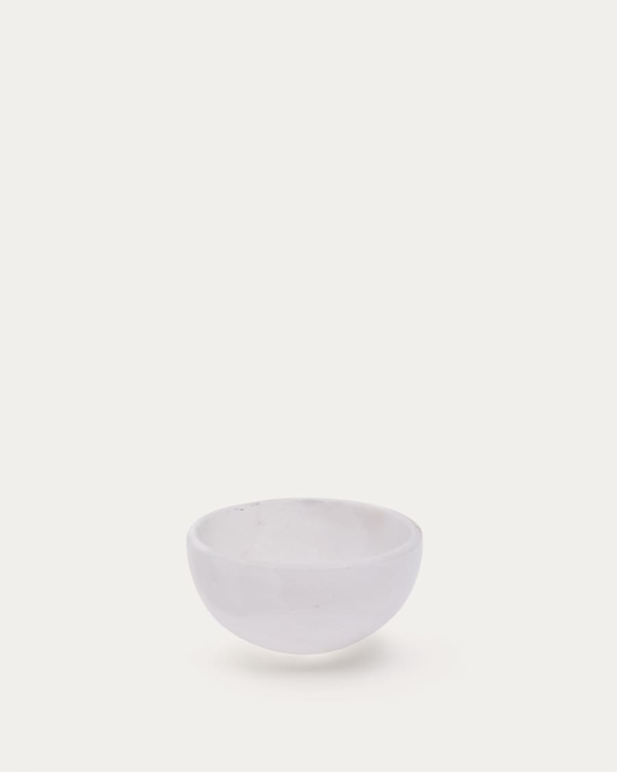 Eval white alabaster bowl