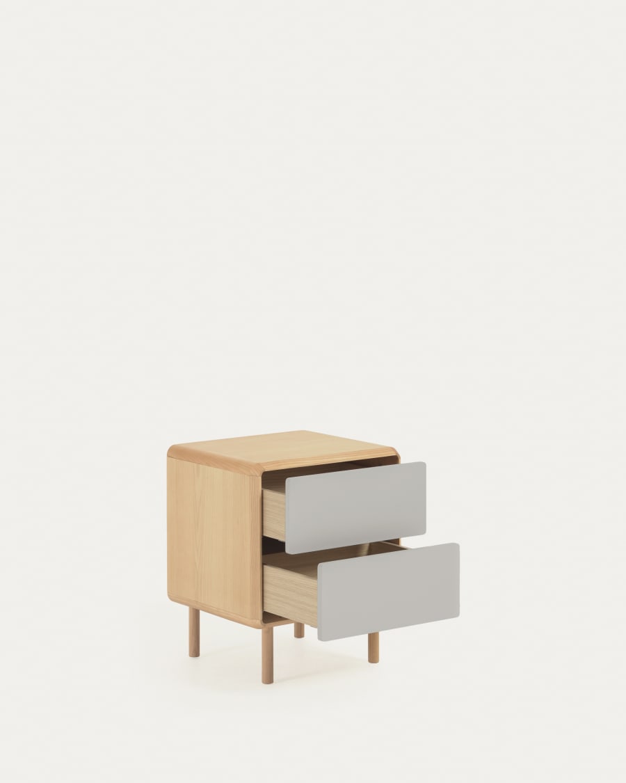 Anielle solid and ash veneer bedside table 50 x 58,4 cm