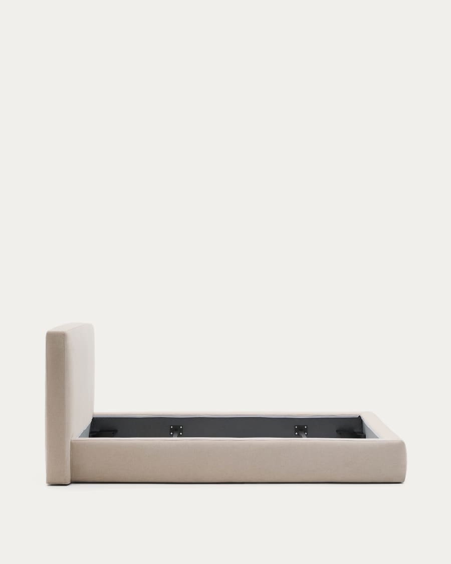 Beige Blok bed with removable covers for 90 x 200 cm mattress FSC Mix Credit