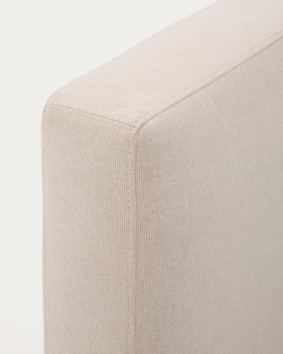 Beige Blok bed with removable covers for 90 x 200 cm mattress FSC Mix Credit