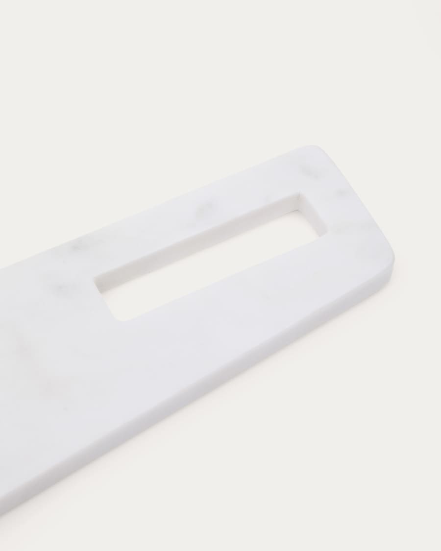 Nira small serving board in black and white marble