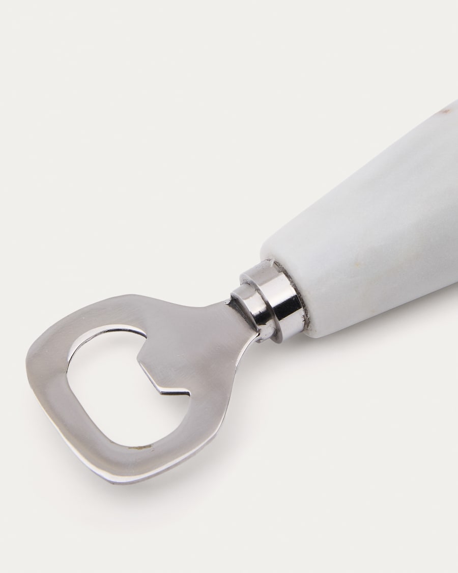 Nira opener in black and white marble