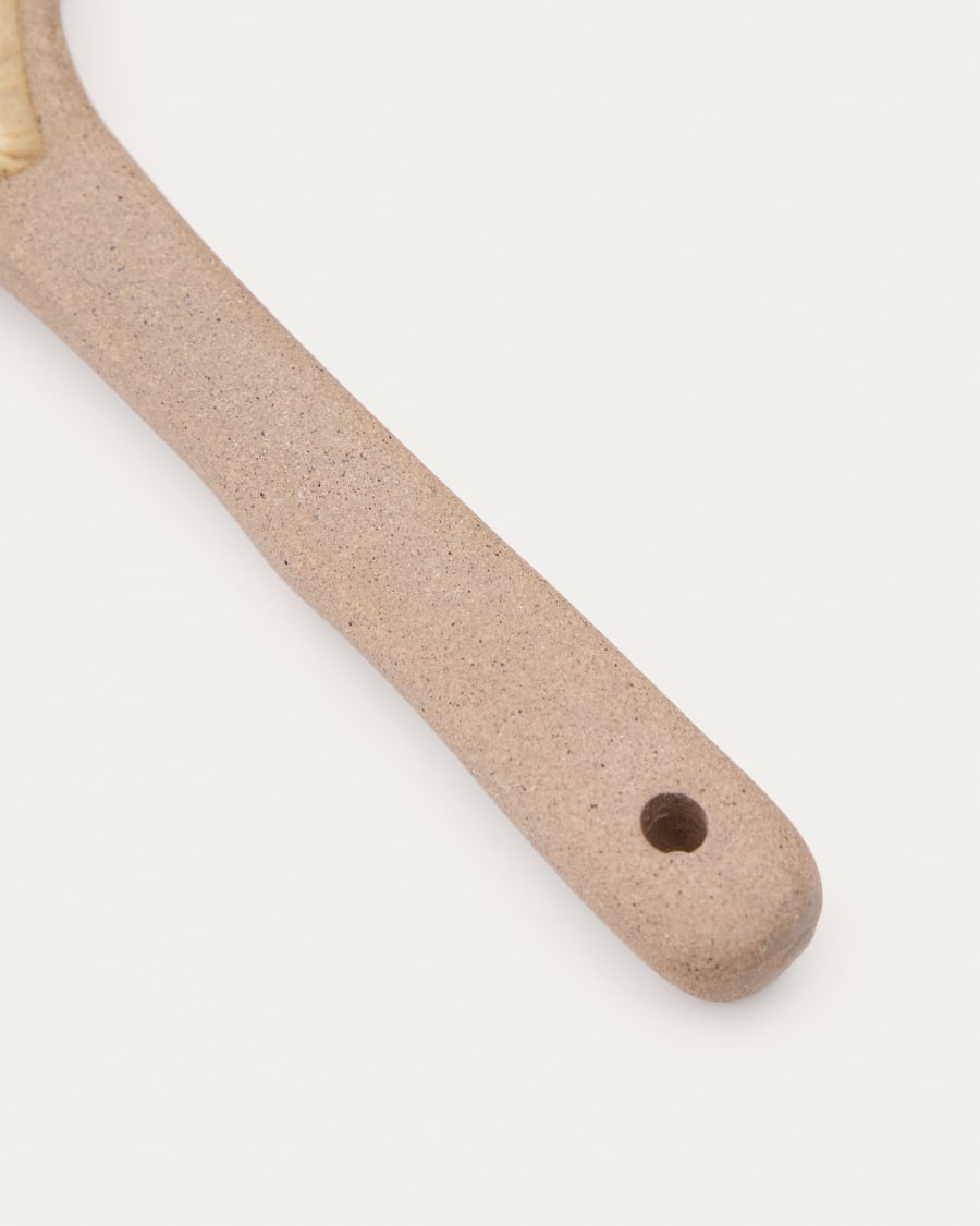 Zunel beige ceramic long spoon