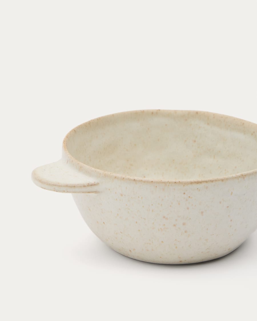 Zunel beige ceramic bowl