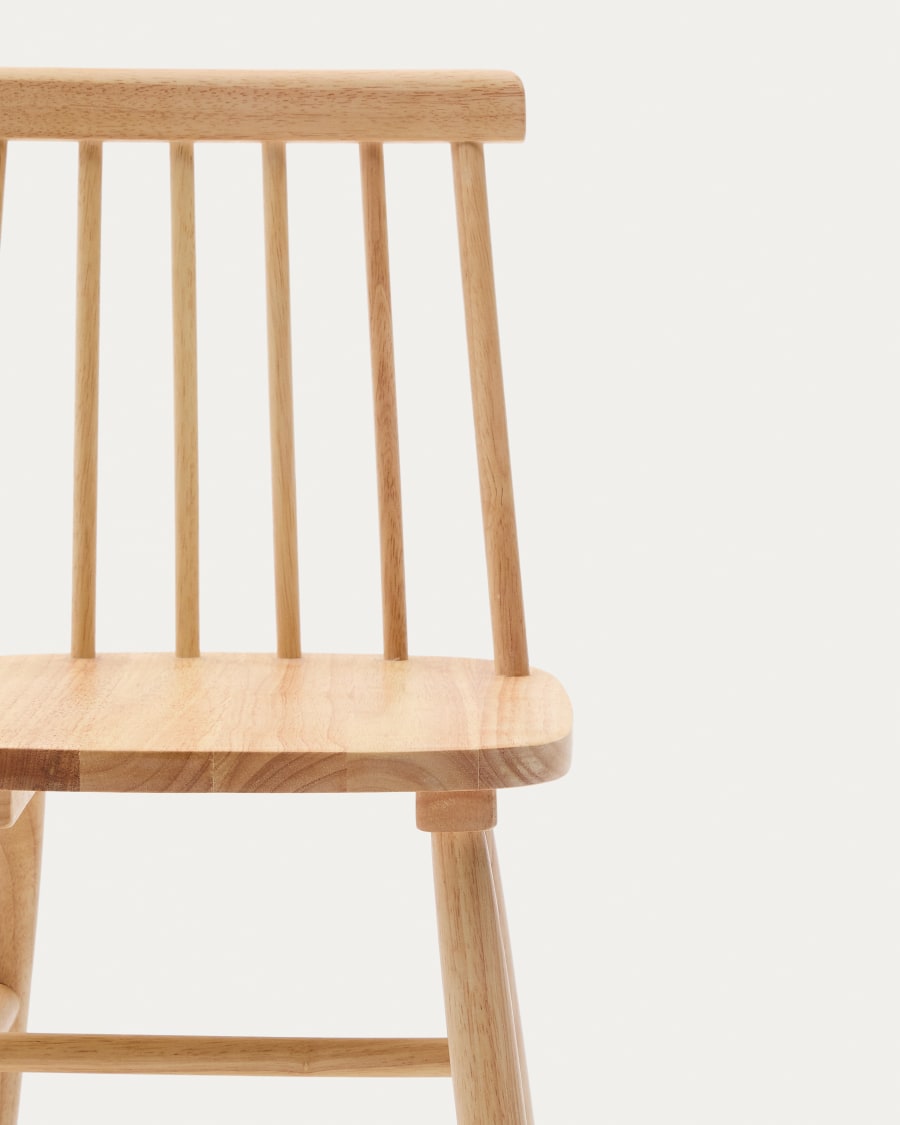 Tressia kids chair in solid rubber wood with natural finish