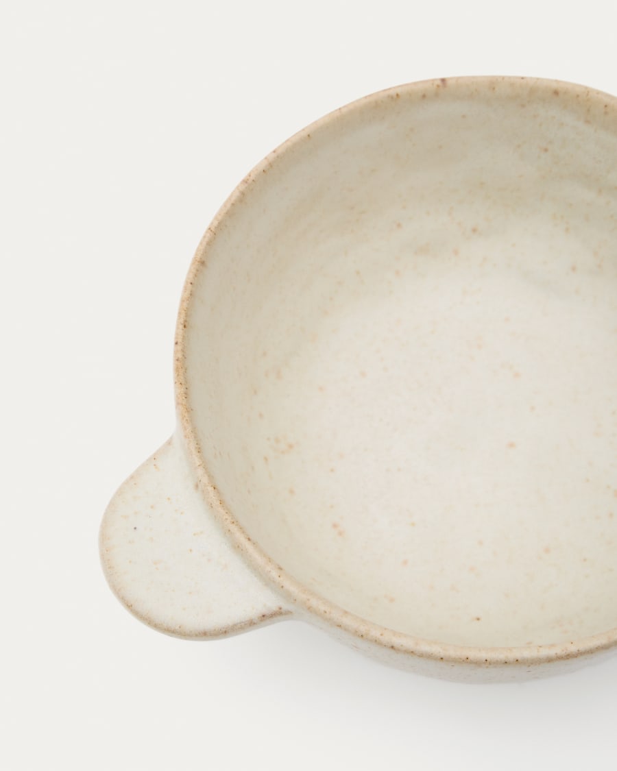 Zunel beige ceramic bowl