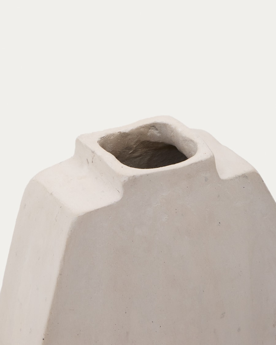 Lahara grey papier-mâché vase 32cm