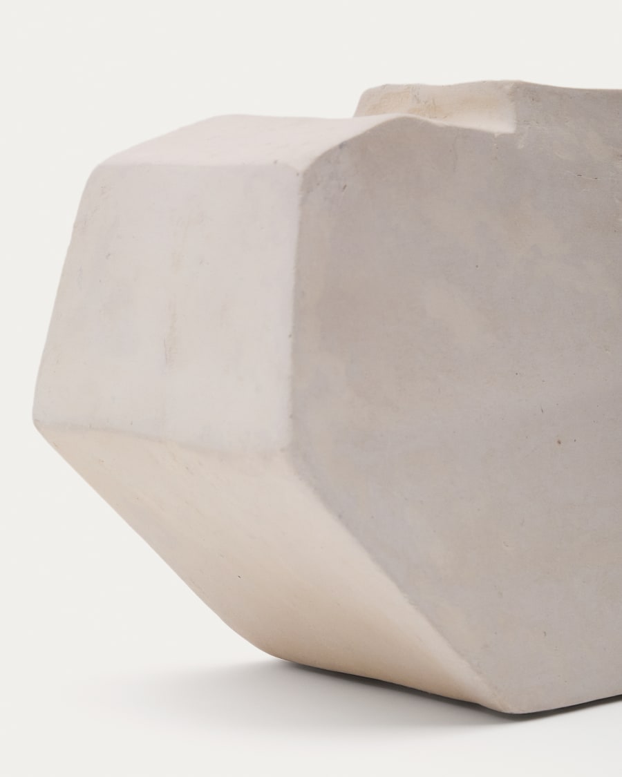 Lahara grey papier-mâché vase 21cm