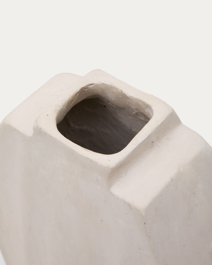 Lahara grey papier-mâché vase 32cm