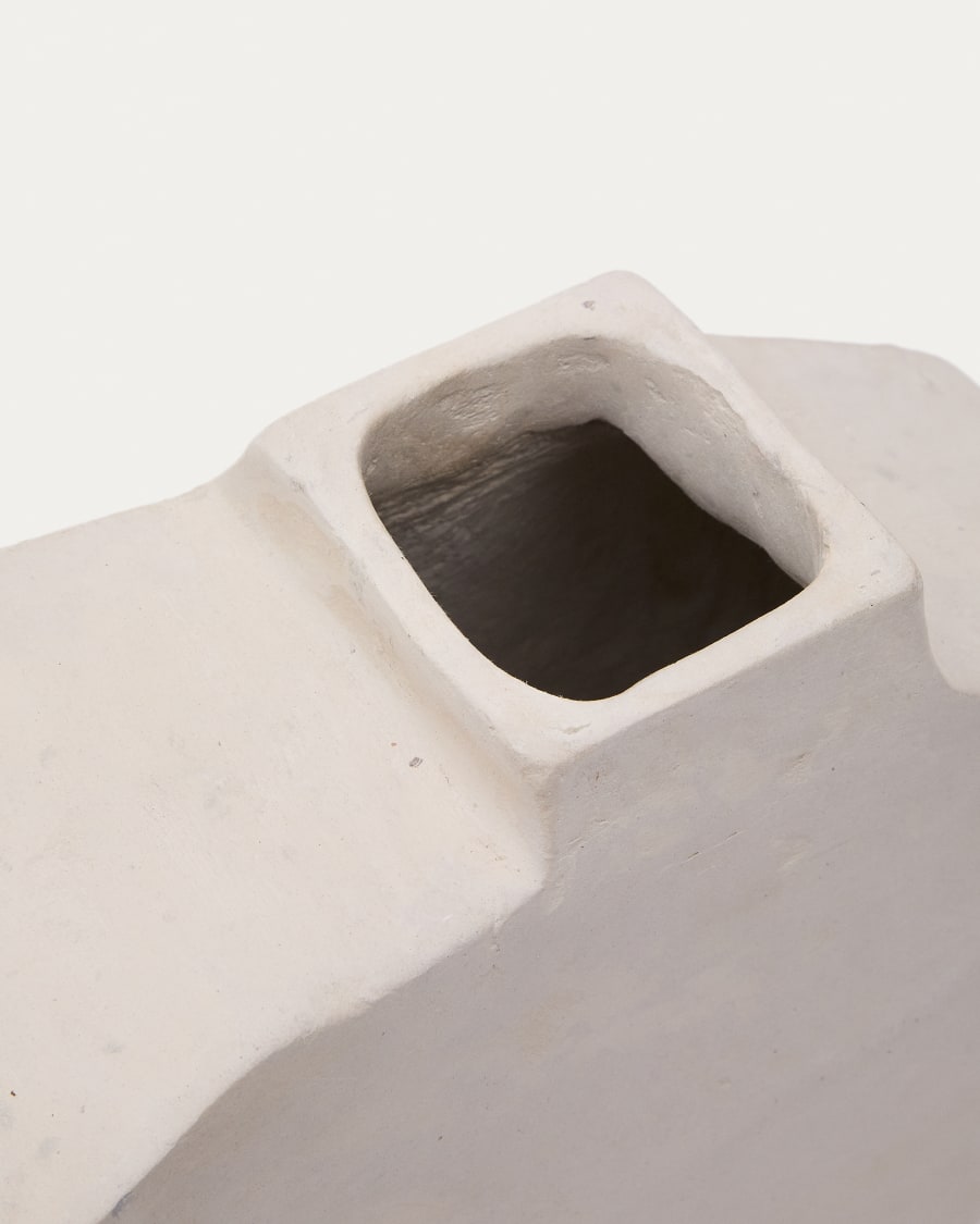 Lahara grey papier-mâché vase 21cm