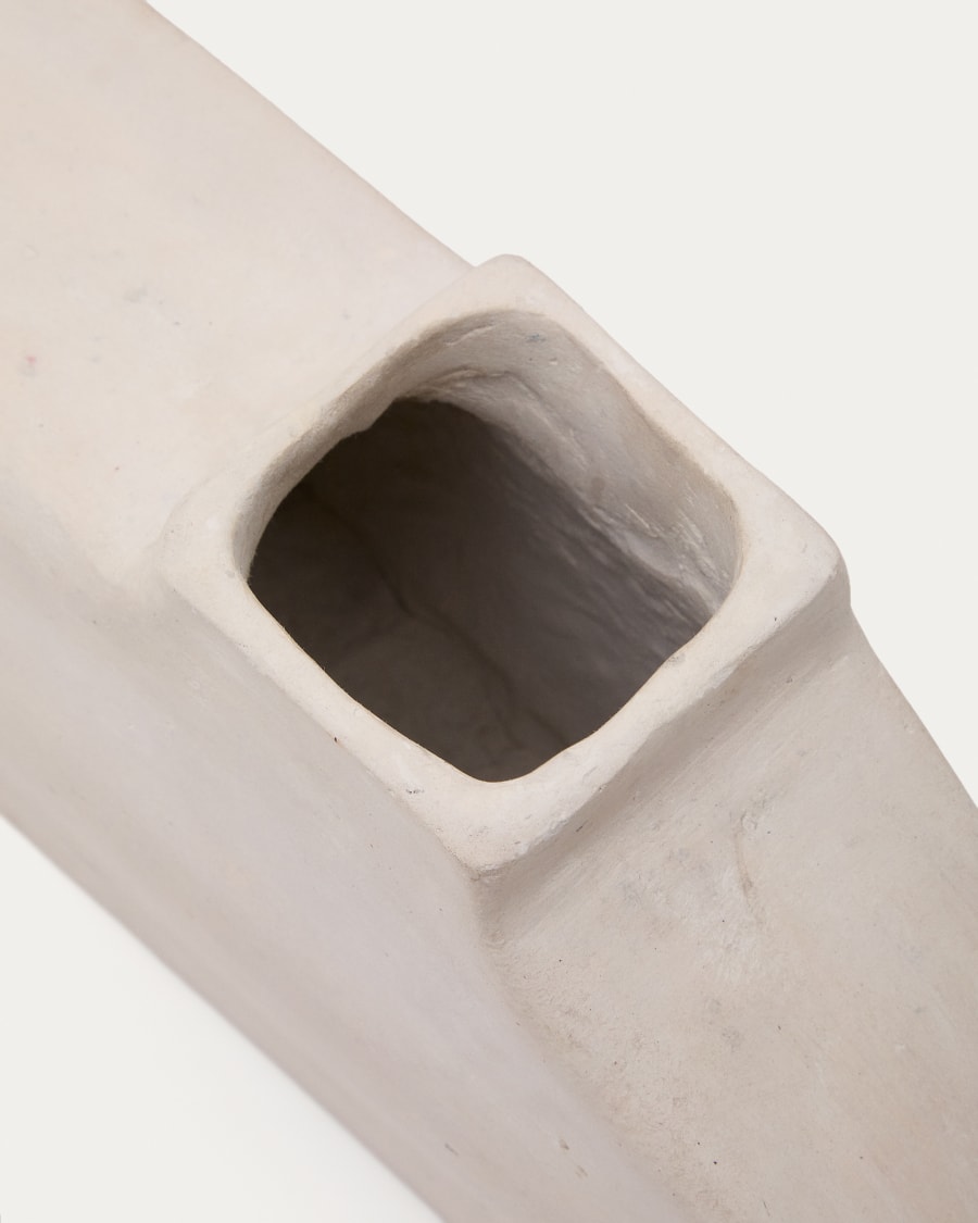 Lahara grey papier-mâché vase 16cm