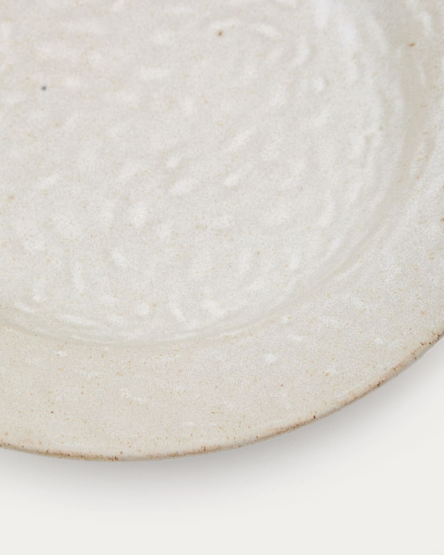 Zunel beige ceramic plate