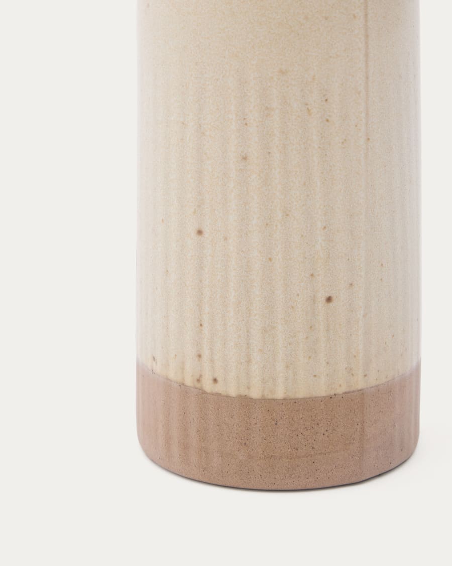 Zunel beige ceramic oil cruet