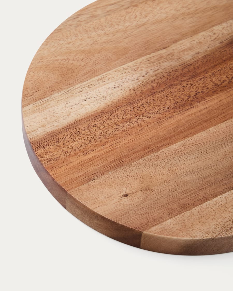 Zairin serving board in FSC 100% acacia wood and yellow metal