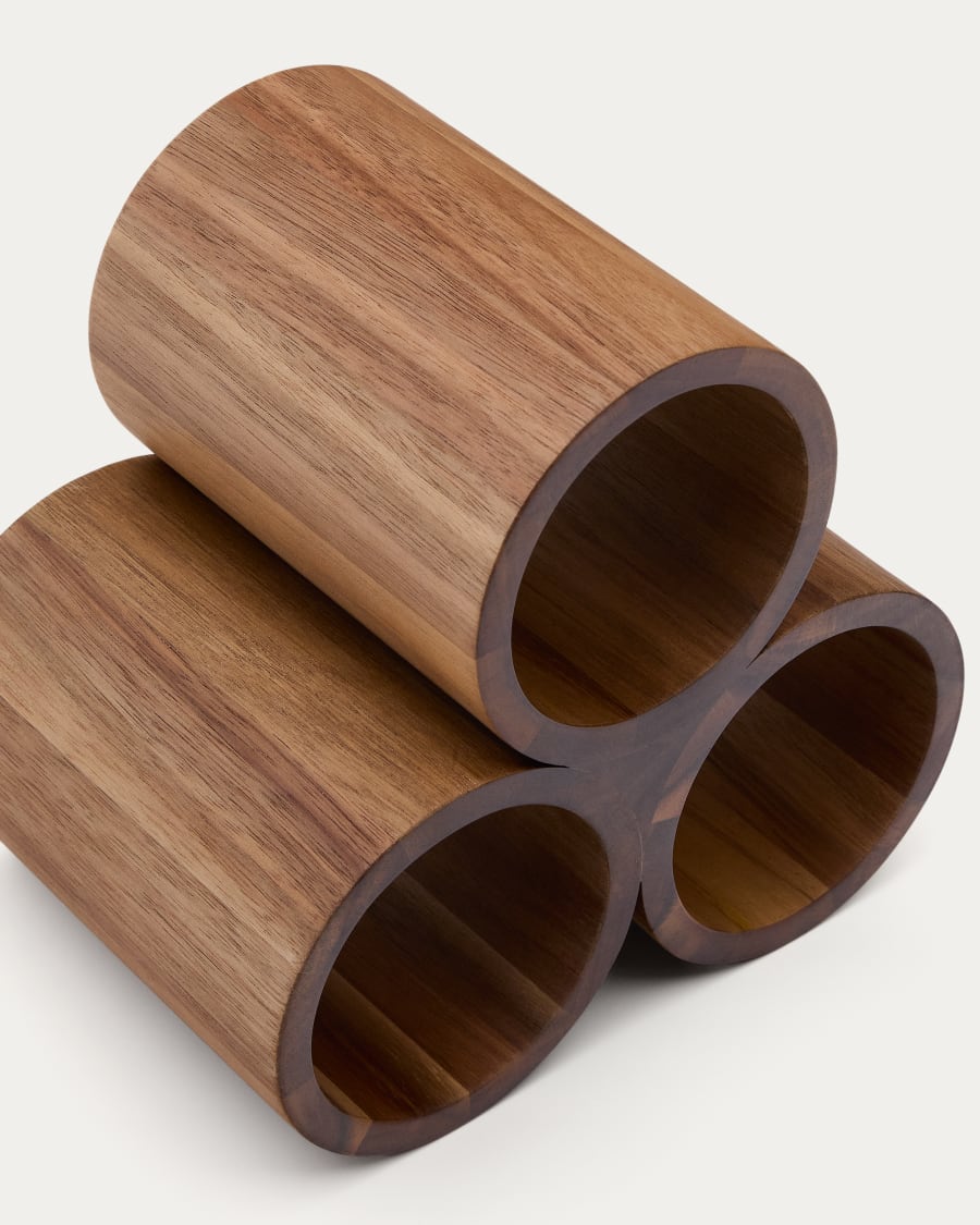 Sesilu small bottle rack in FSC 100% acacia wood