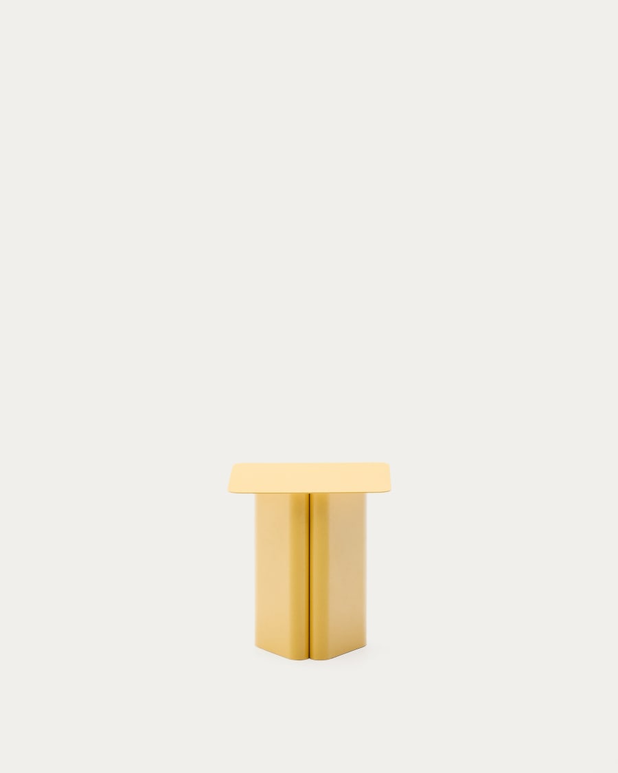 Arvin yellow iron side table 42 x 42cm