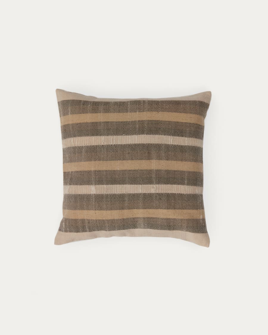 Kissenbezug Awen aus Baumwolle mit mehrfarbig Webstreifen 45 x 45 cm
