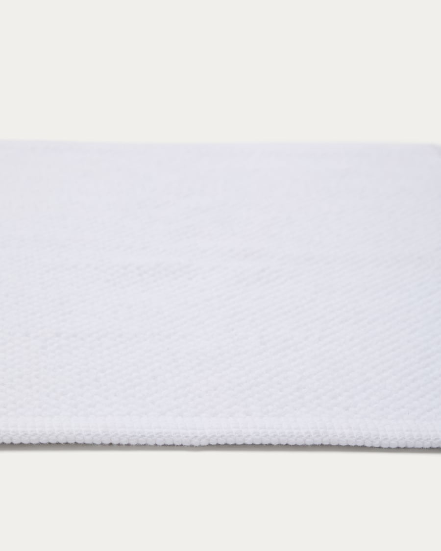 Badematte Erona 100% recycelte Baumwolle Weiß 50 x 70 cm