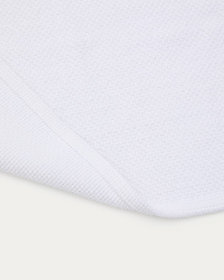 Badematte Erona 100% recycelte Baumwolle Weiß 50 x 70 cm