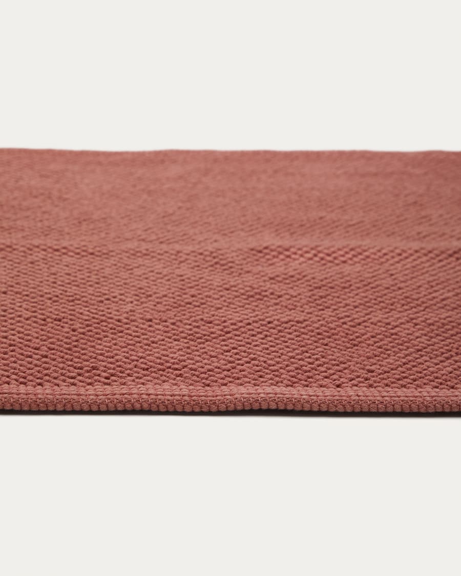 Badematte Erona 100% recycelte Baumwolle Terrakotta 50 x 70 cm