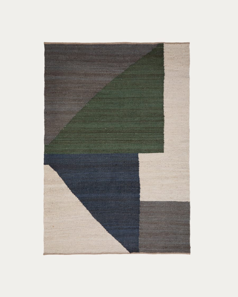 Teron multicoloured jute rug 200 x 300cm