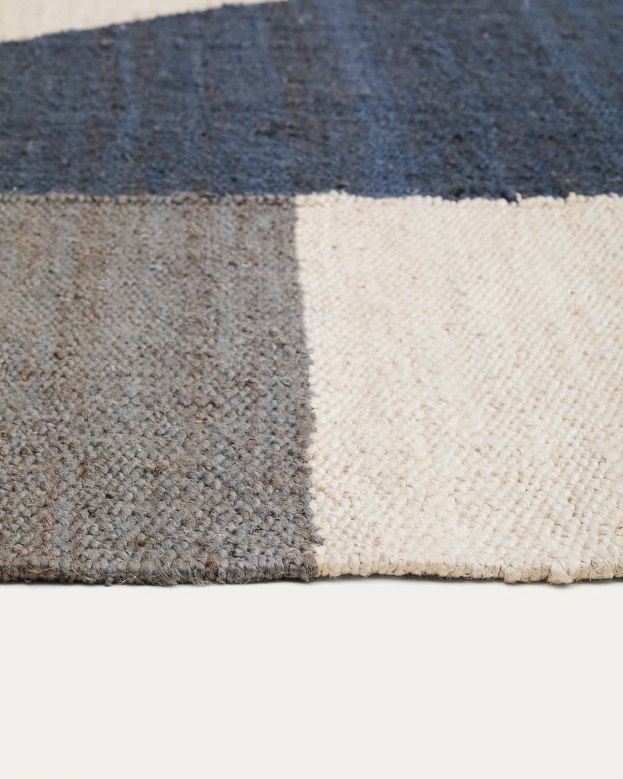 Teron multicoloured jute rug 200 x 300cm