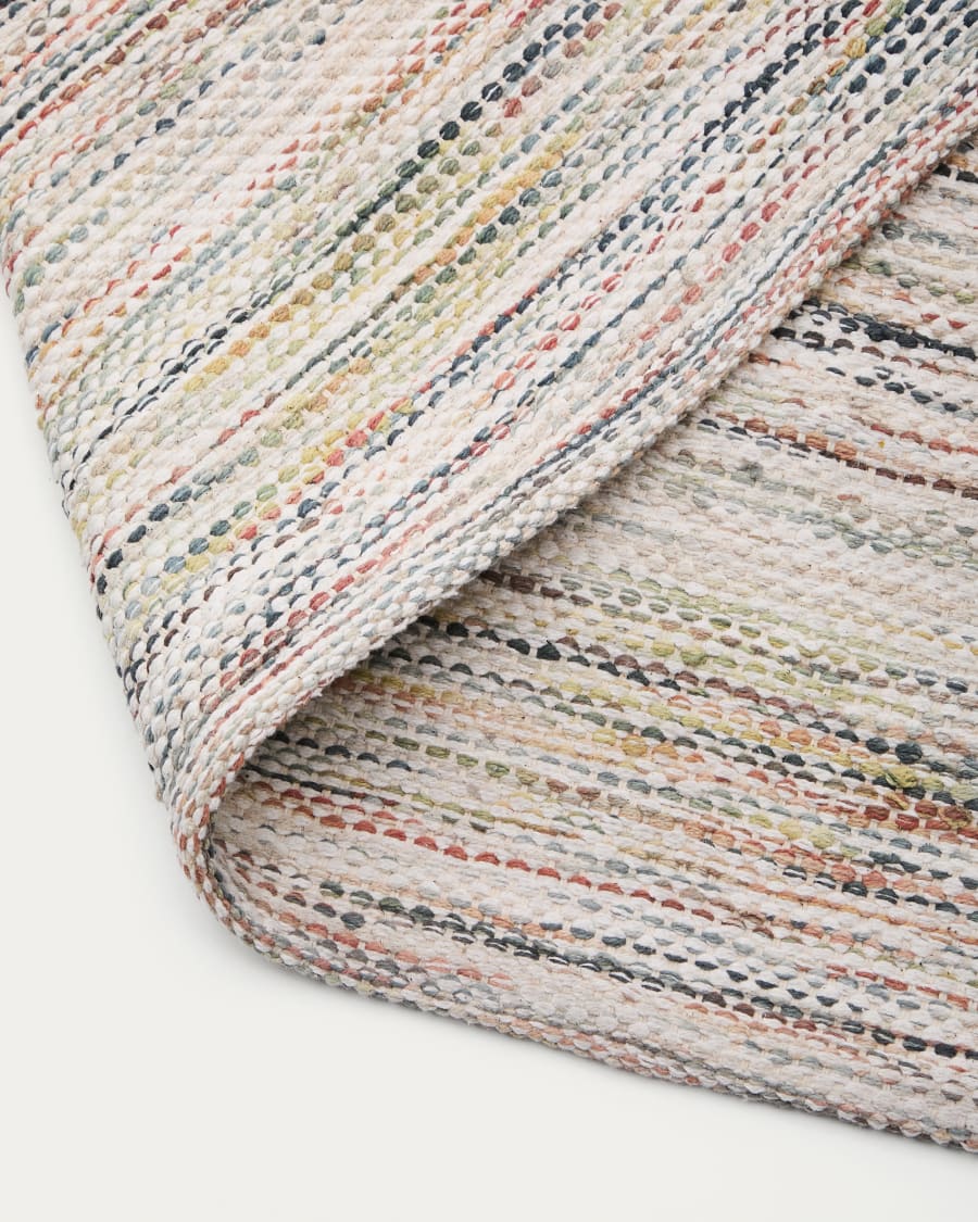Naura multicoloured cotton rug 200 x 300cm