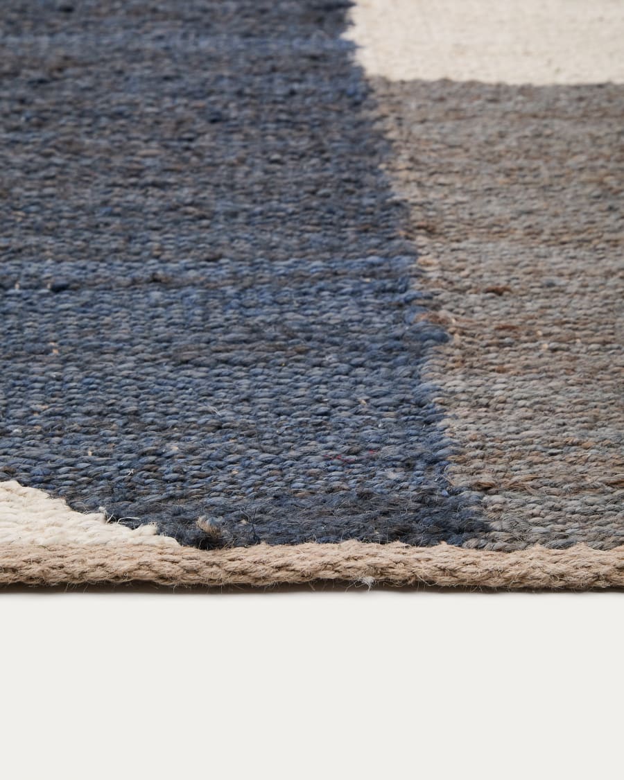 Teron multicoloured jute rug 200 x 300cm