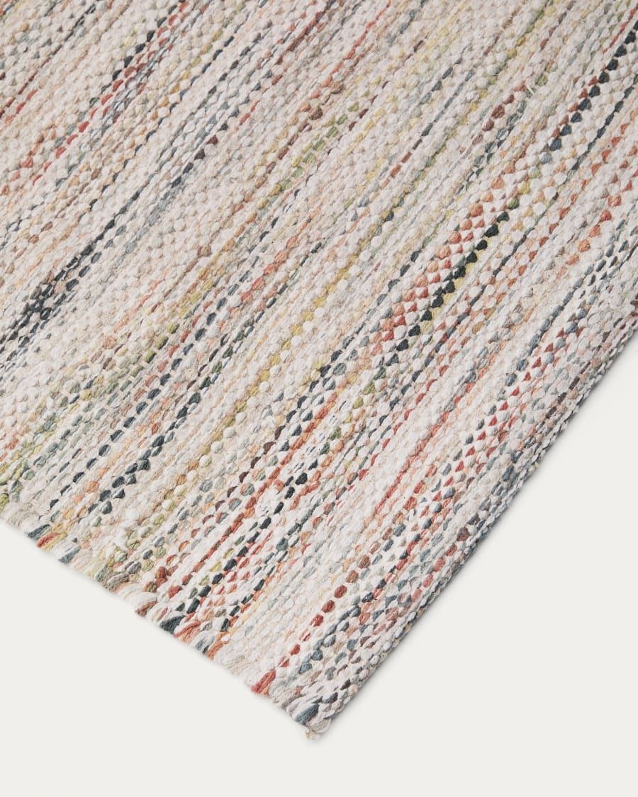 Naura multicoloured cotton rug 200 x 300cm